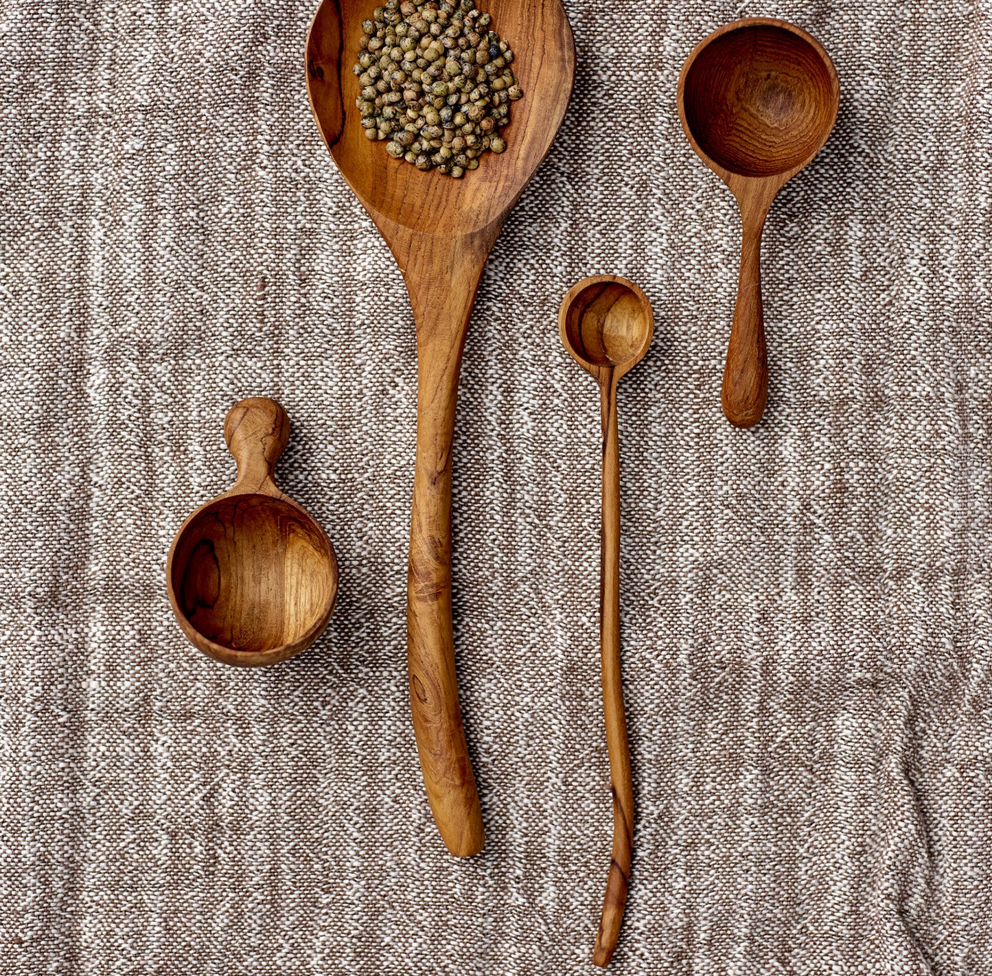 Hand-Carved Teak Wood Spoon