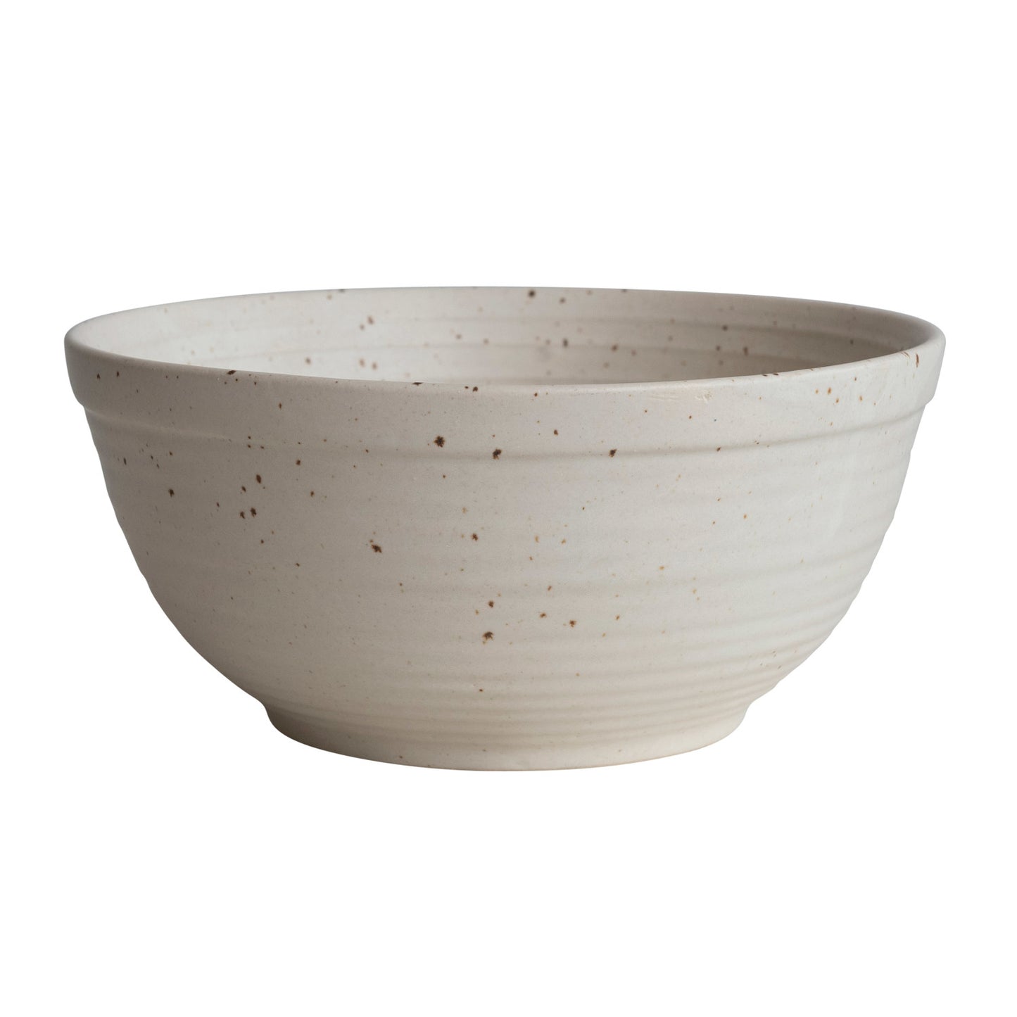 2-1/2 Quart Stoneware Bowl, Cream Color Speckled