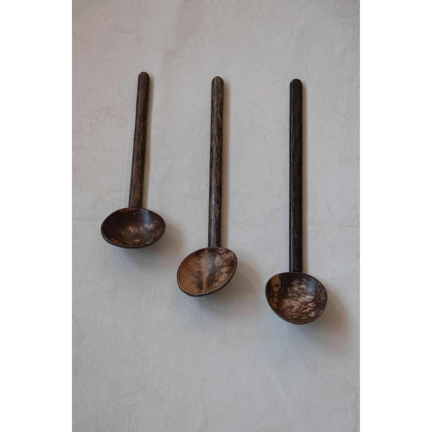 Coconut Shell Spoon with Mango Wood Handle, 3 Sizes